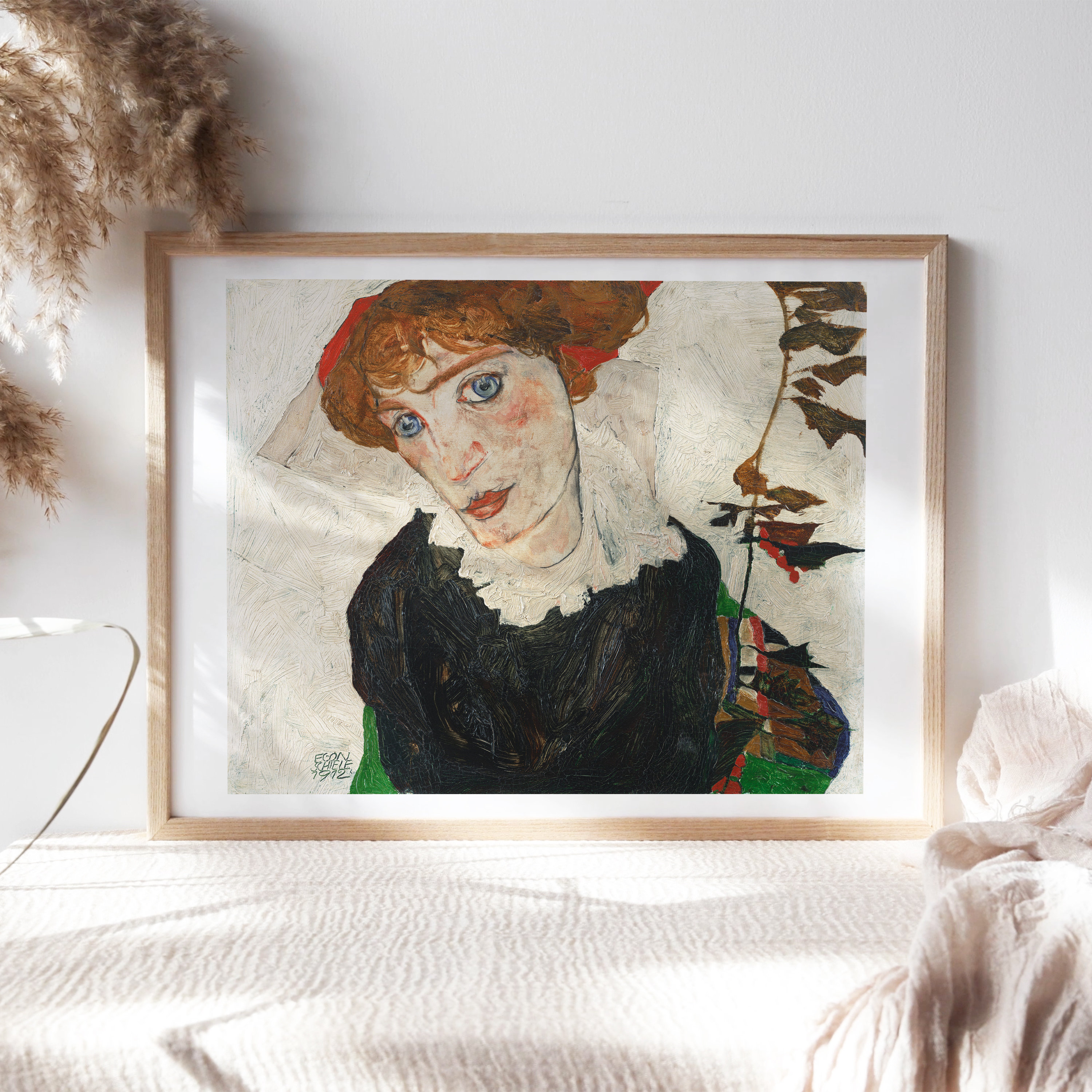 Egon Schiele, Portrait of Wally Neuzil, 1912 Wall Décor Premium