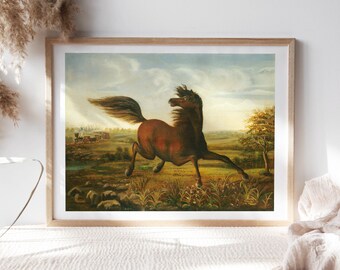 Joseph Anderson Faris, the Neigh of an Iron Horse 1860 Wall Décor