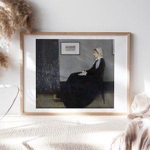 James Abbott McNeill Whistler, Whistlers Mother,  1871, art reproductions, Fine Art Prints, Famous Paintings TOP-109