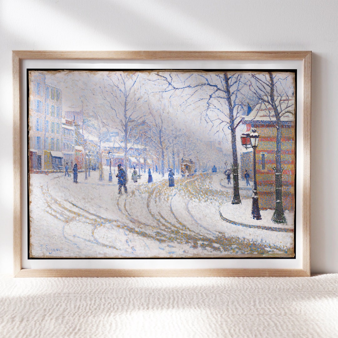Signac Snow Paul Signac Snow Boulevard De Clichy Paris 1886 Living - Etsy