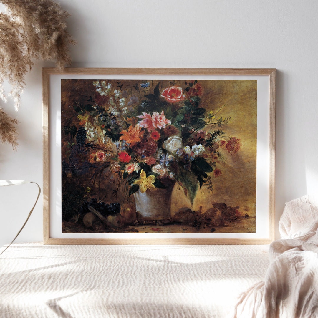 Eugène Delacroix Still Life With Flowers 1834 Wall Décor Etsy UK