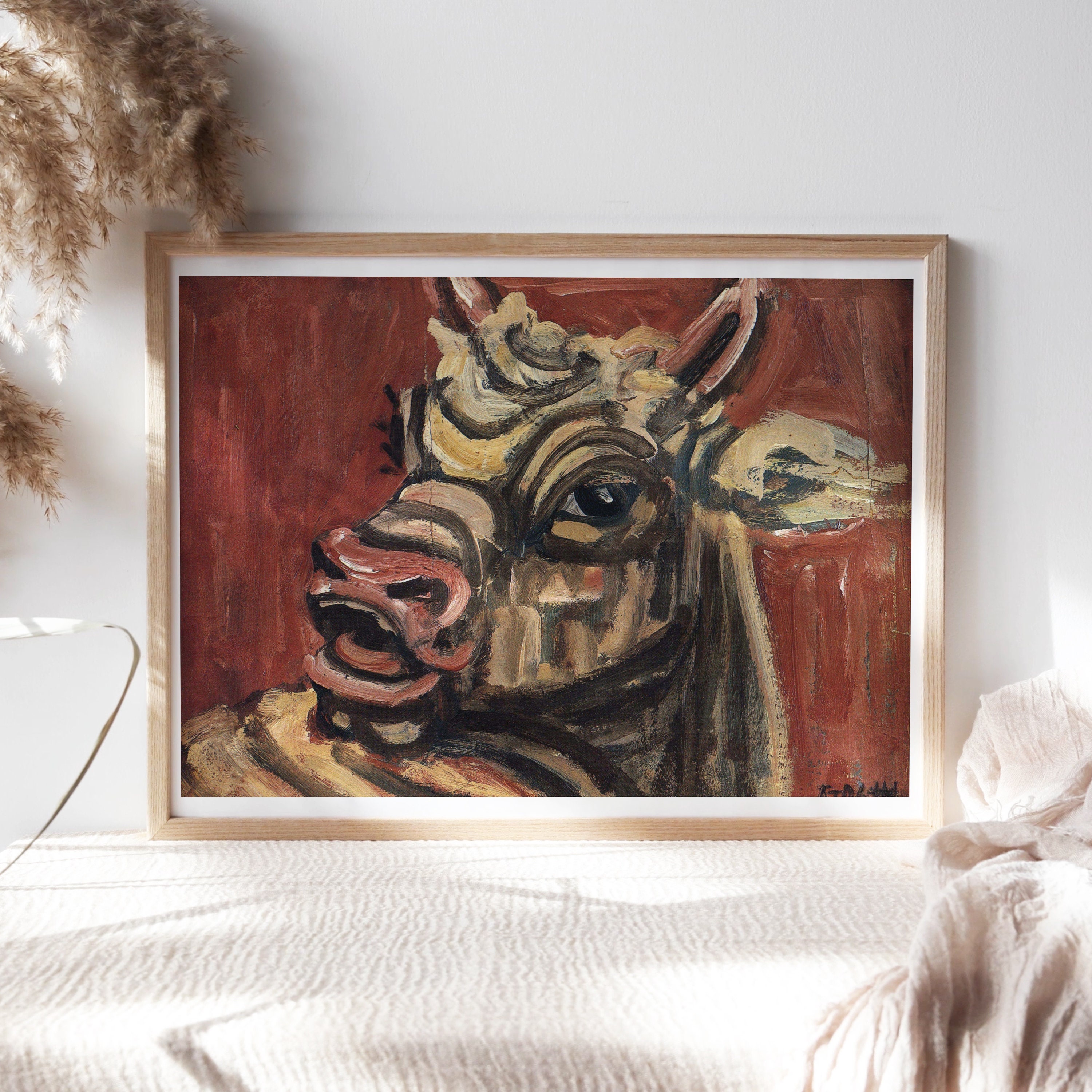 李仲燮、雄牛、1916年、美術ポスター、雰囲気のある壁飾り、有名な絵画