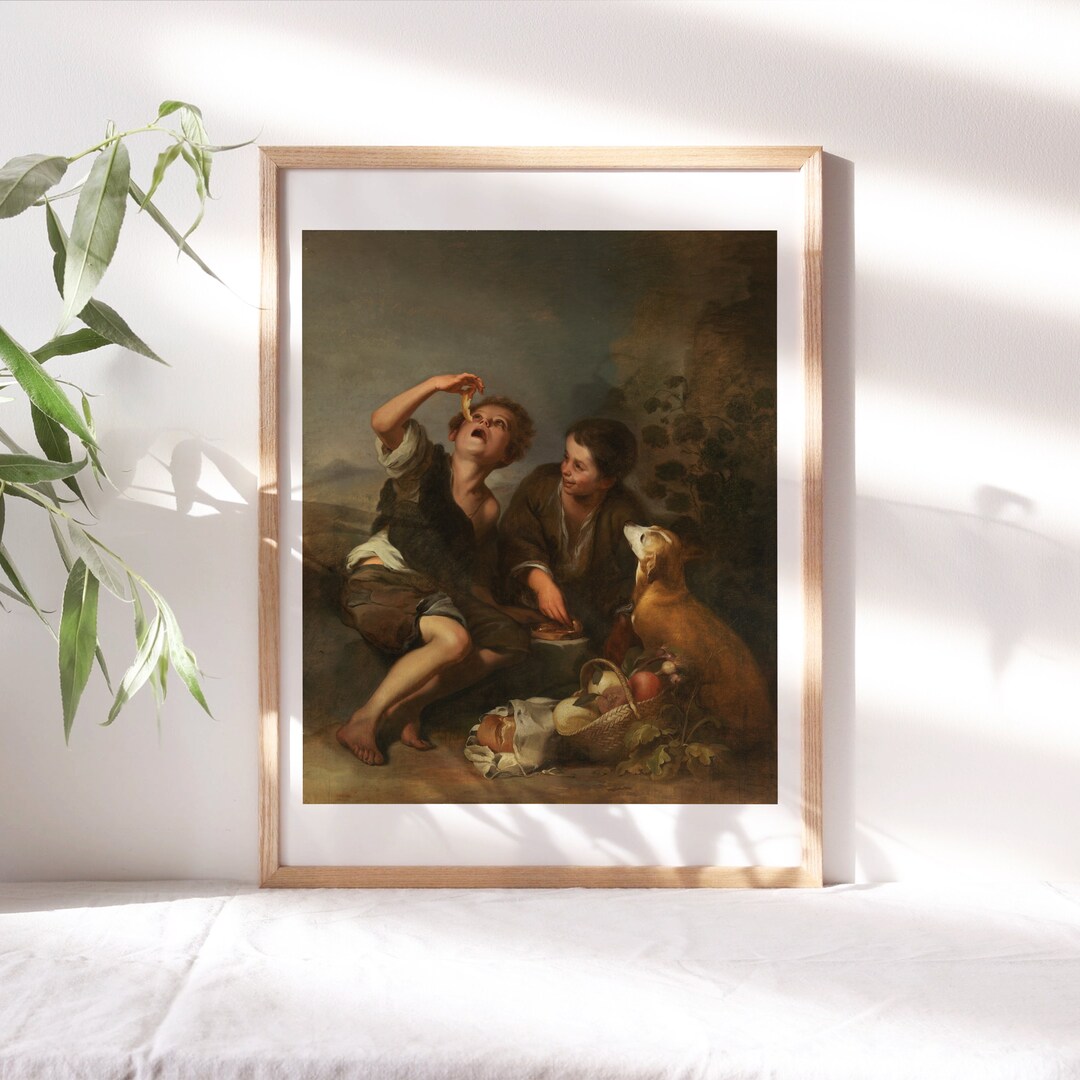 Wladimir Swertschkoff, Two Beggar Boys Eating Fruit, 1866, Nursery Wall