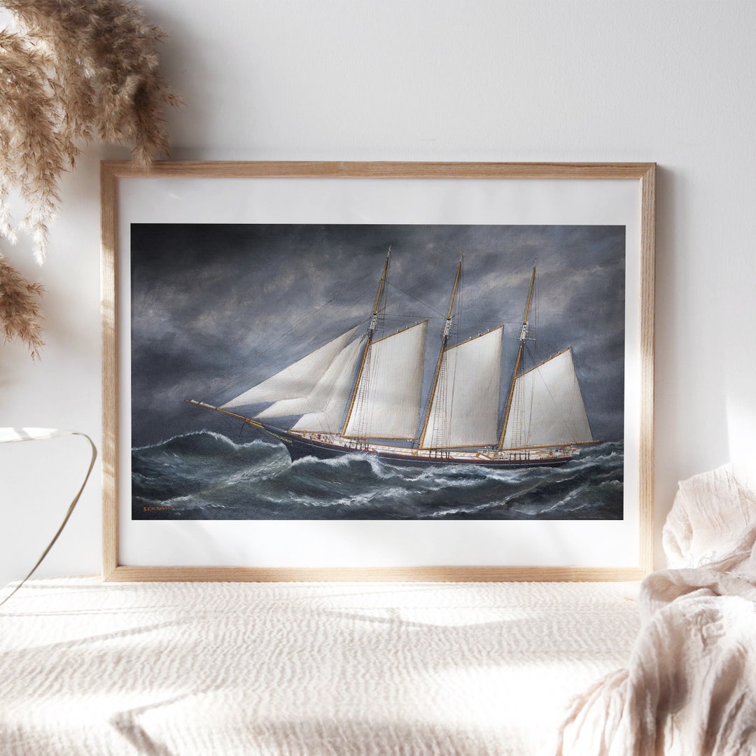 Solon Francis Montecello, Schooner E.H. Cornell, 1900, Fine Art Poster ...