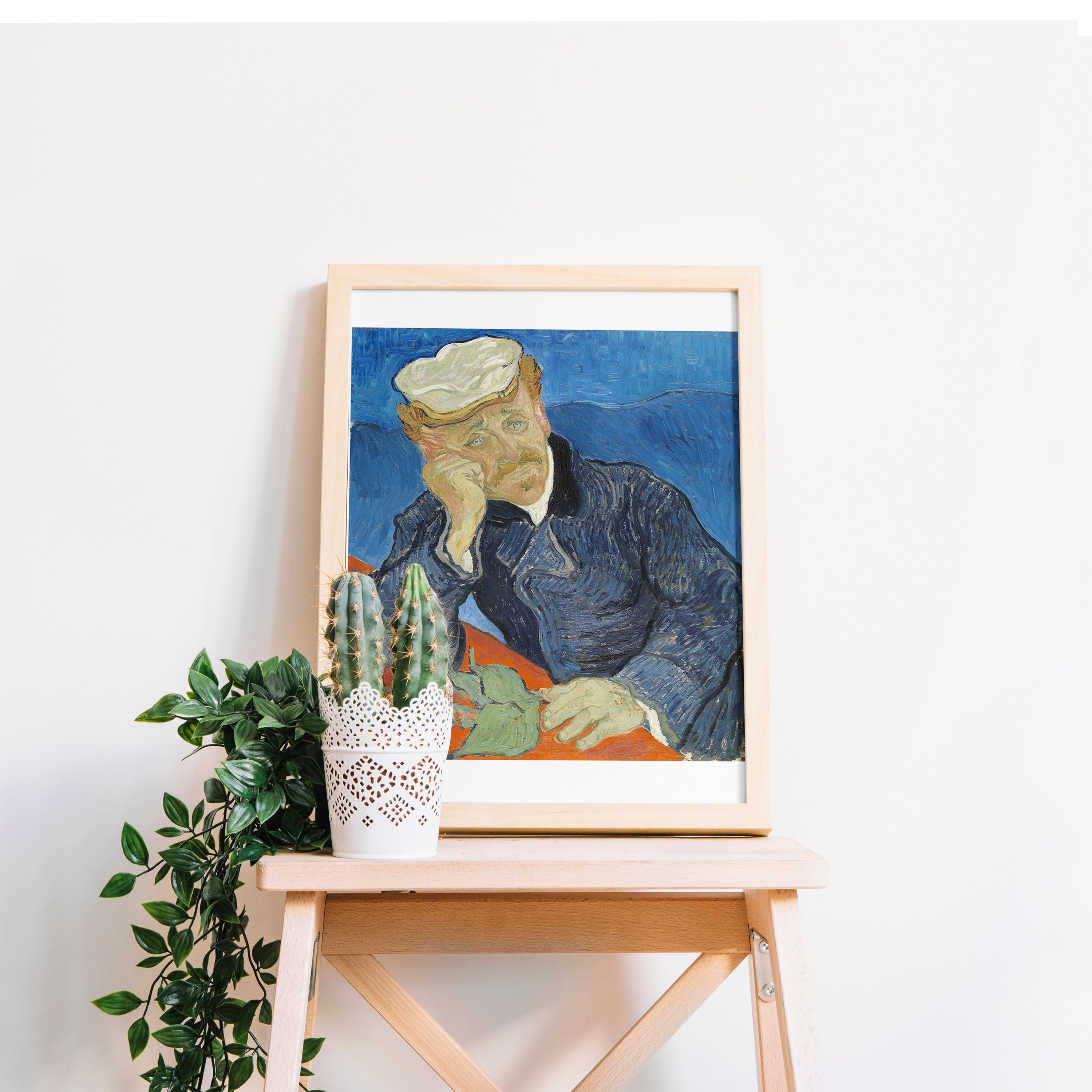 額装品/Dr Paul Gachet/ゴッホ/アート/インテリア/ポスター Vincent Van Gogh, Dr Paul Gachet, 1890, Office Decor, Canvas Paper