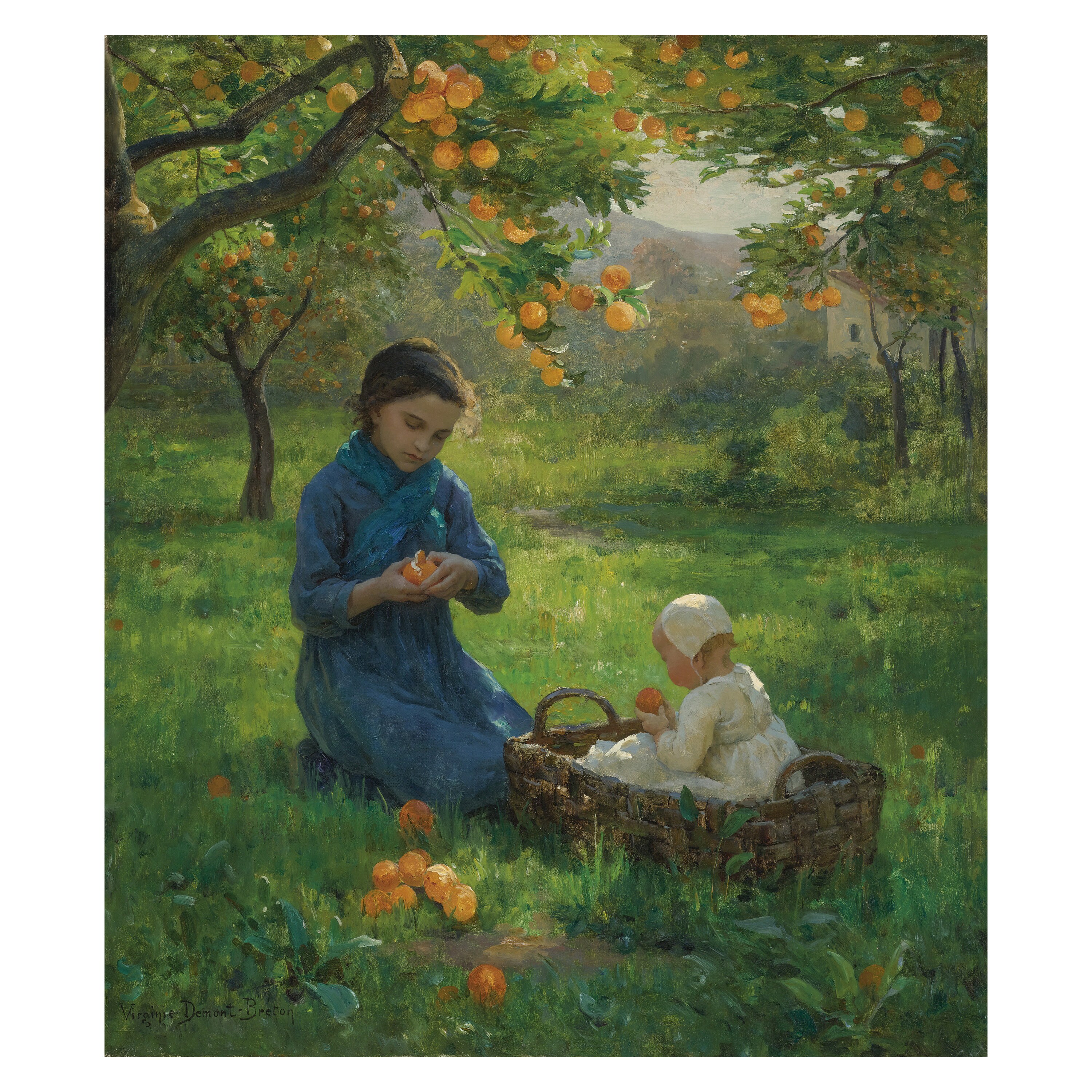 Virginie Demontbreton, Under the Orange Tree, 1900, Nursery Wall Décor