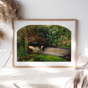 John Everett Millais, Ophelia, 1851, William Shakespeare&#39;s Hamlet, Living Room Wall Décor, Fine Art Paintings Reproductions TOP-194
