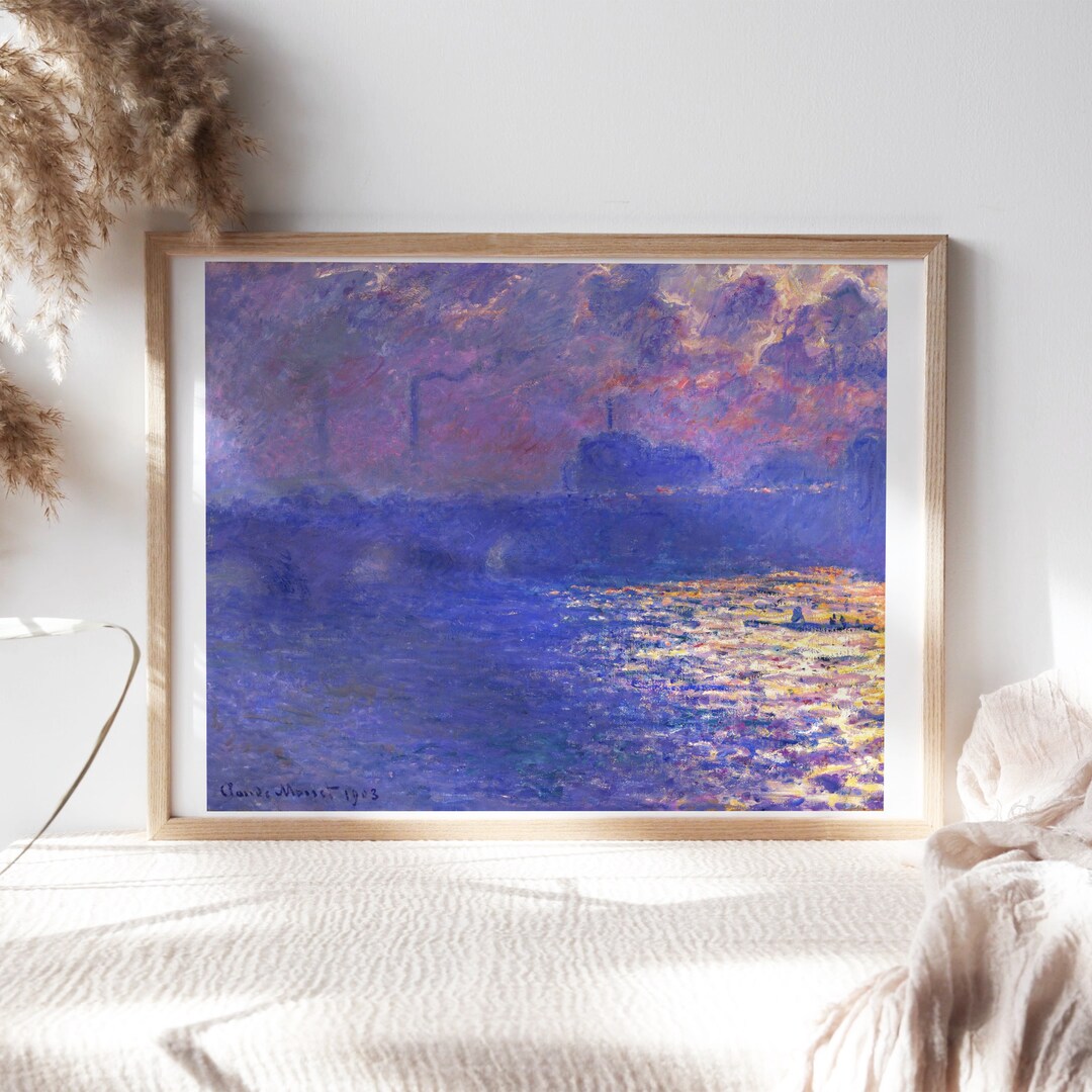 Claude Monet, Waterloo Bridge Sunlight Effect 1900 Fine Art Poster