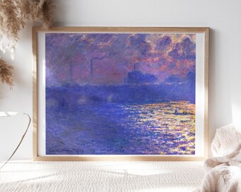 Claude Monet, Waterloo Bridge Sunlight Effect 1900 Fine Art Poster
