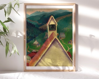 Georgia O&#39;Keeffe, Church Bell Ward Colorado 1917, Fine Art Poster, Moody Wall Décor, Famous Painting, Digital Print, Art Reproduction Clr464