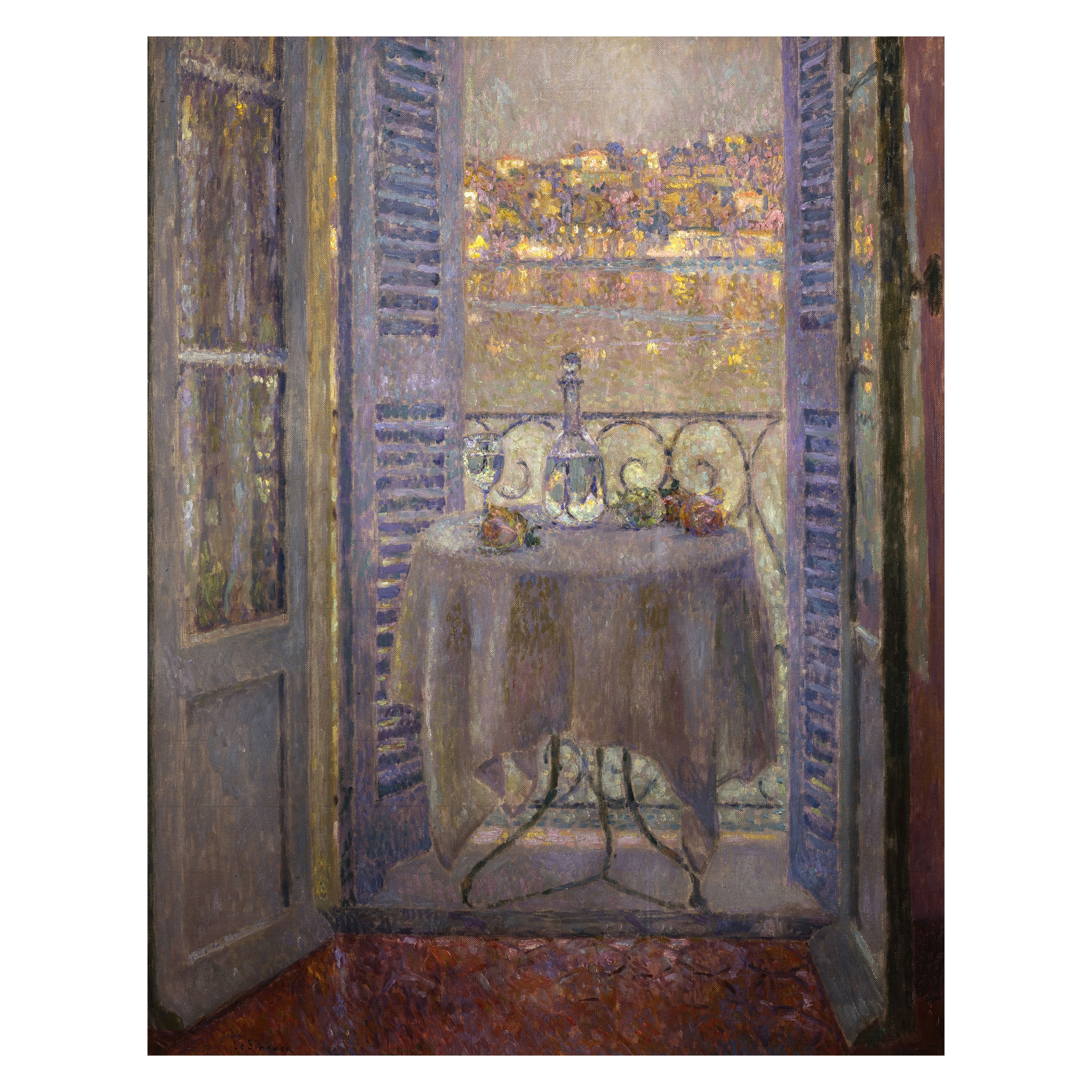 Henri Le Sidaner, Window on the Bay of Villefranche 1924 Fine Art