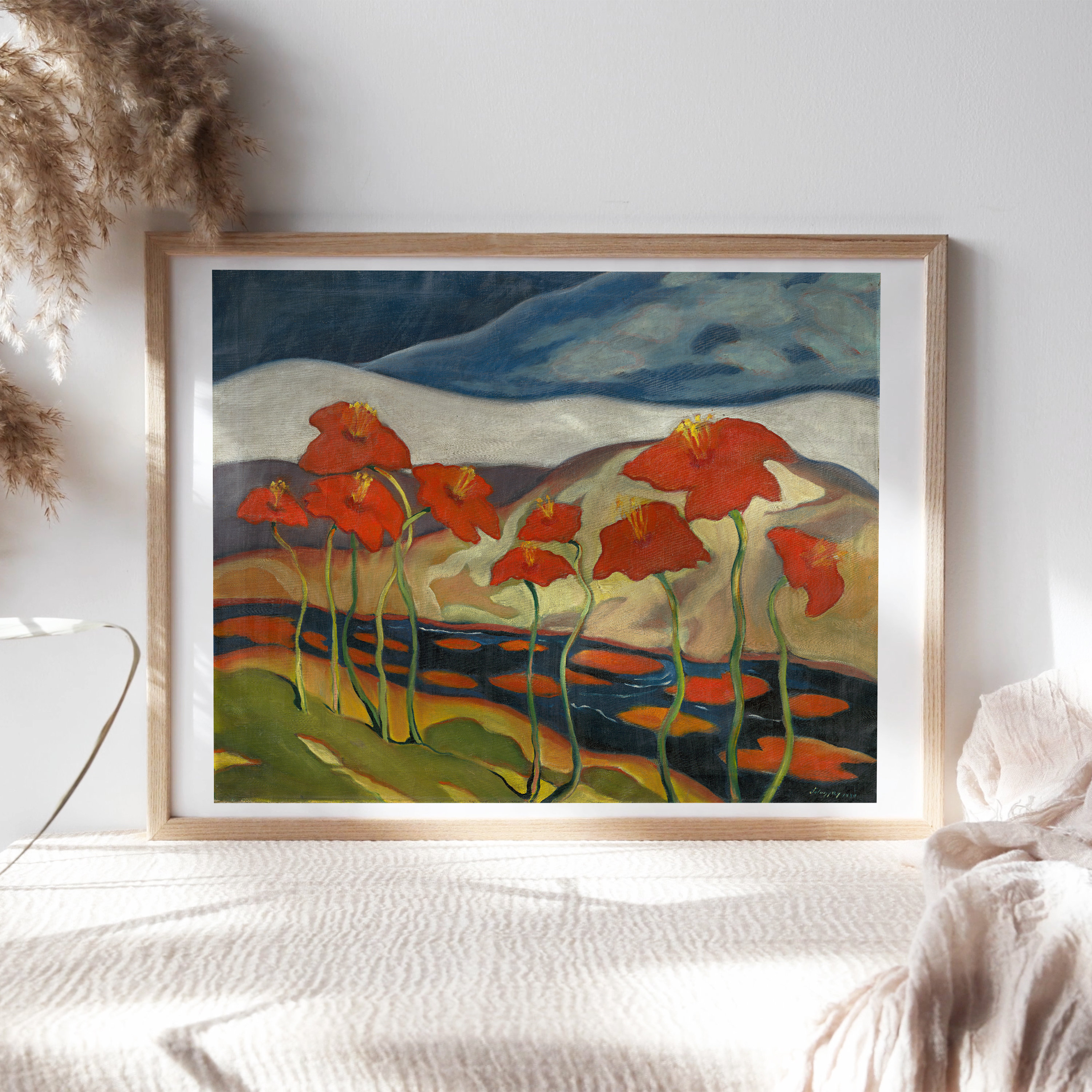 Zolo Palugyay, Landscape With Flowers Nirvana, 1930 Floral