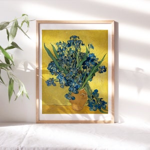Vincent van Gogh, Irises, 1890, Living Room Wall Décor, Office Wall Art, Premium Canvas Paper Prints, Fine Art Painting Reproduction TOP-386
