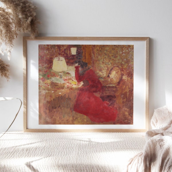 Woman in Red Dress Painting Etsy