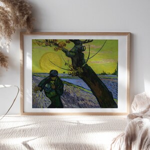Vincent Van Gogh, Il Seminatore, 1888, Arredamento Bagno, Carta Telata, Dipinti Famosi, Quadri Soggiorno, Riproduzioni D'arte TOP-131