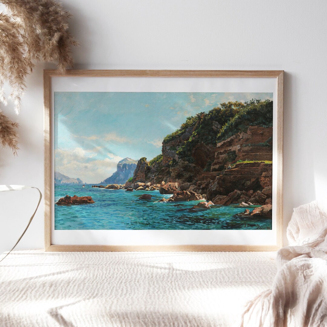 Joao Baptista Da Costa, Blue Cave, 1898, Fine Art Poster, Moody