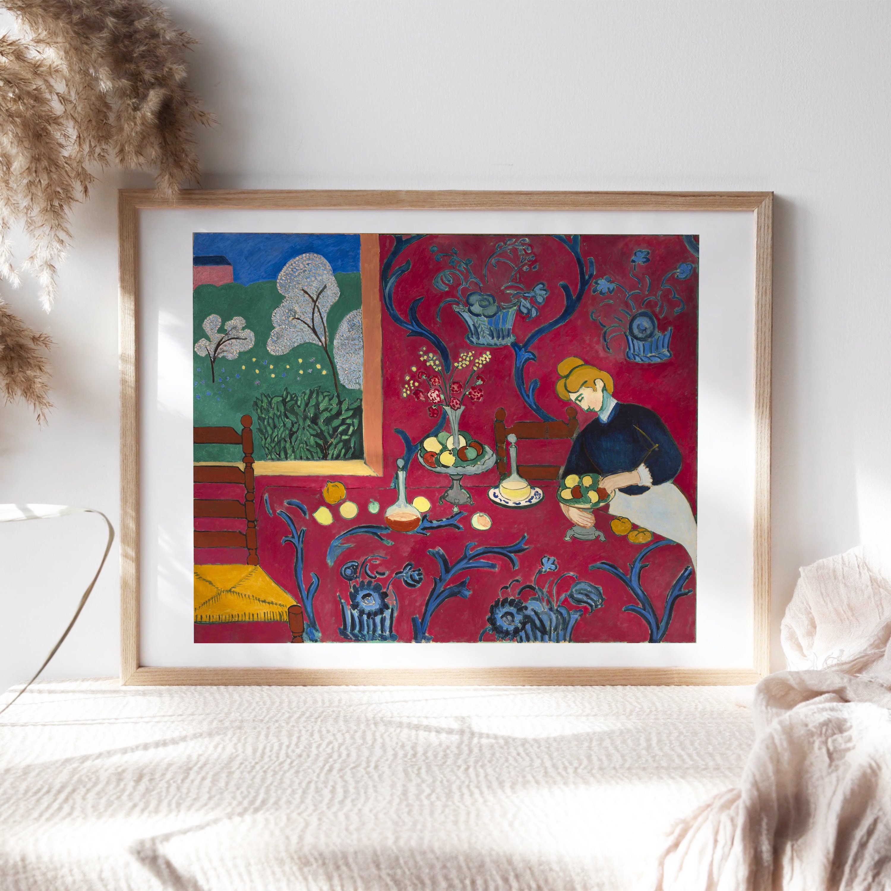キャンパスプリントアート バレリーナ 赤 インテリア 置物 絵画
