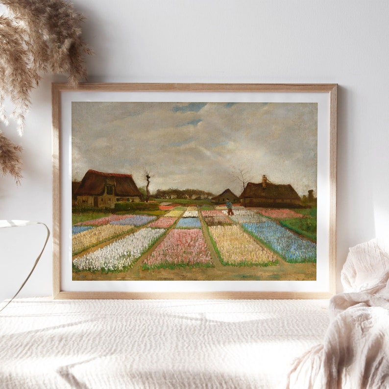 Vincent Van Gogh, Flower Beds in Holland, 1883, Living Room Wall Décor, Bedroom, Premium Canvas
