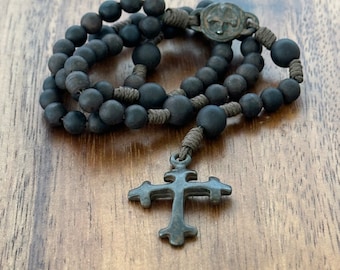 Ancient-Style Wood Rosary, SMALL, Pocket Size