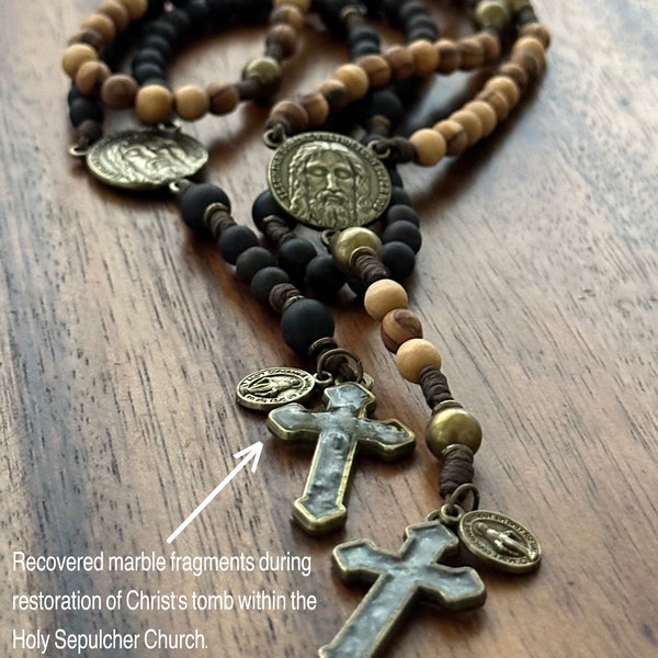 Holy Sepulcher Rosary, Treasure Rosary SMALL, Holy Face Of Jesus Rosary