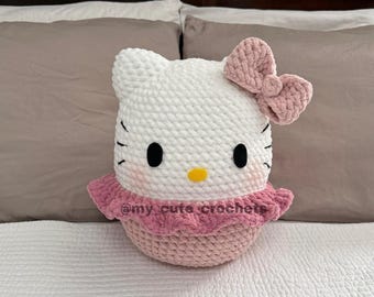 Eng-Spa Squish Kitty Plush crochet pattern  | Cute Squish Kitty PDF | Amigurumi Tutorial | Patron