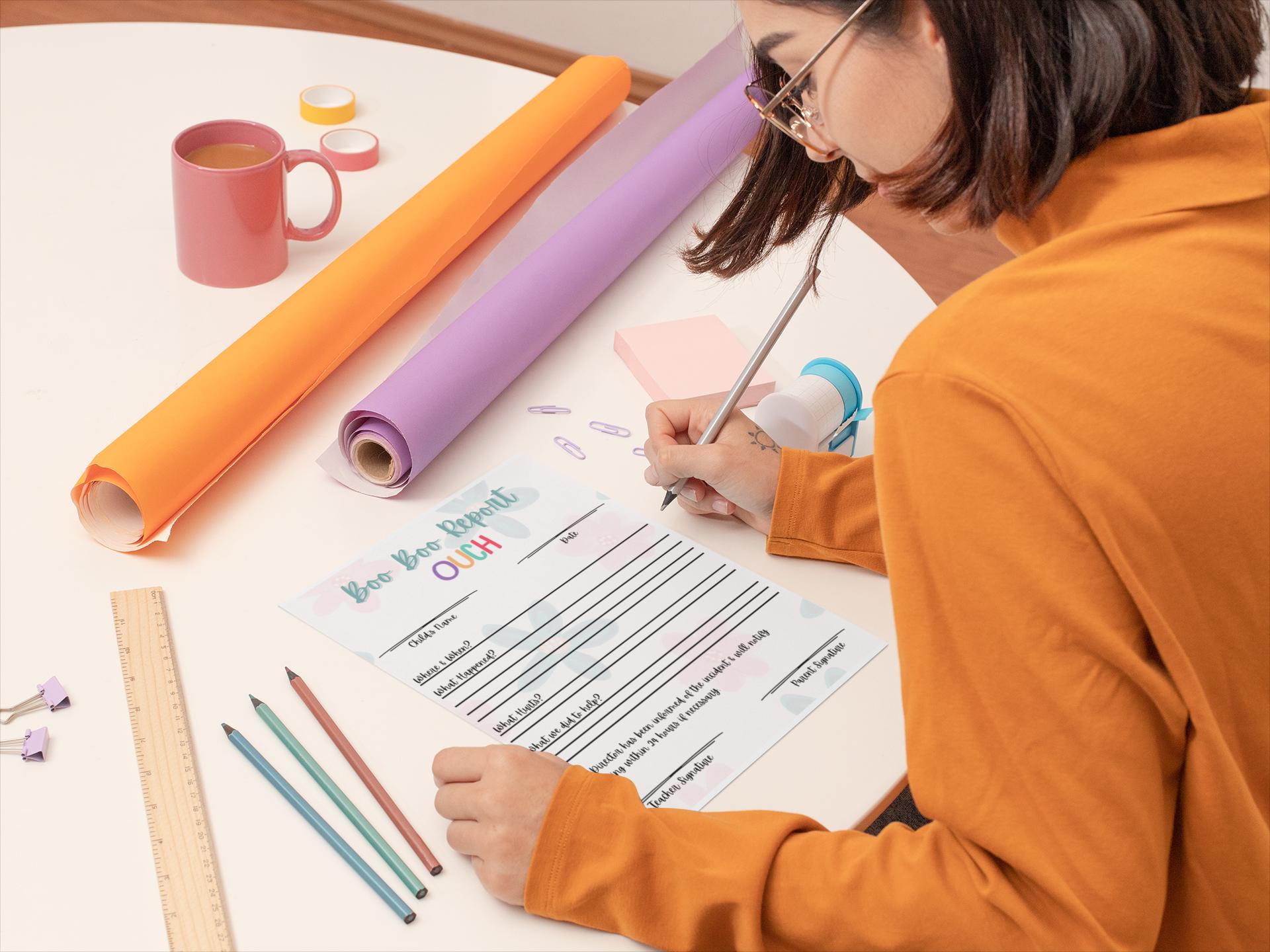 Daycare Boo Boo Form, Childcare Incident Report (digital Download) - Etsy
