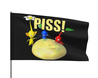 Pikmin PISS Flag (Black)