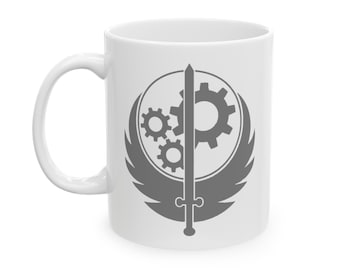 Taza de cerámica de la Hermandad del Acero de Fallout (11 oz, 15 oz)