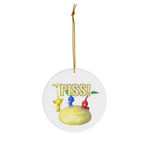 Pikmin PISS Ceramic Ornament, 4 Shapes