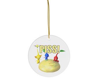 Adorno de cerámica Pikmin PISS, 4 formas