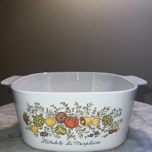 Grand plat l' échalote la Marjolaine PYROFLAM vintage 1970'S