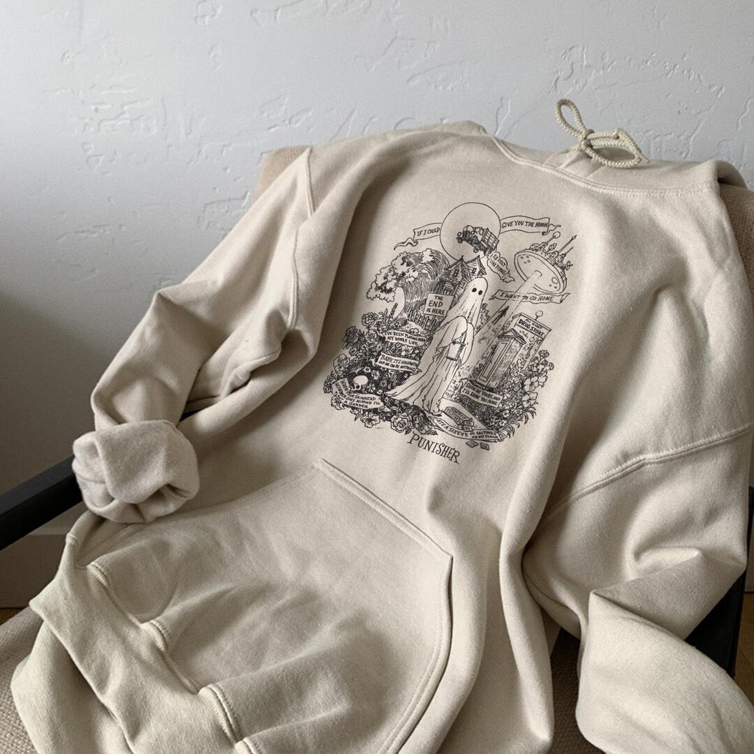 Punisher line art tracklist aesthetic  inspired Shirt, Punisher Phoebe Bridgers T-shirt