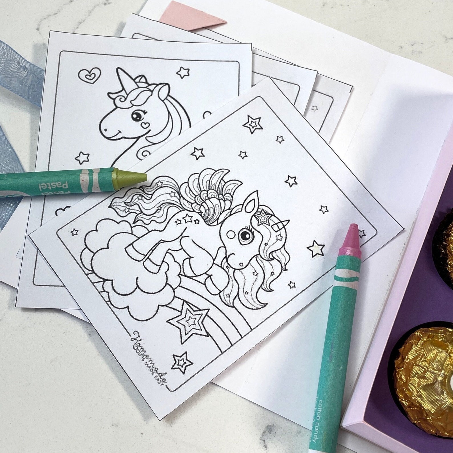 Coloring Box Any Theme, Personalized Party Favors, Unicorn Custom Favor Boxes, Activity Box ...