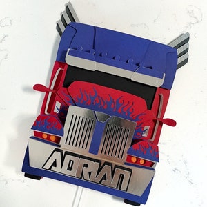 Optimus Prime Cake Topper, Custom Transformers Birthday Party, Personalized Prime Topper, 3D Optimus Kids Room Decor, Transformers Party