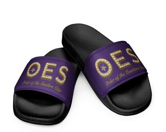 OES Women's slides Purple w/ cushion strap