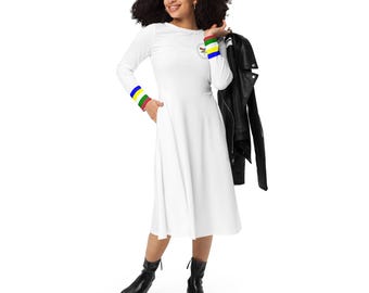 OES Matron White Midi Dress Style #2