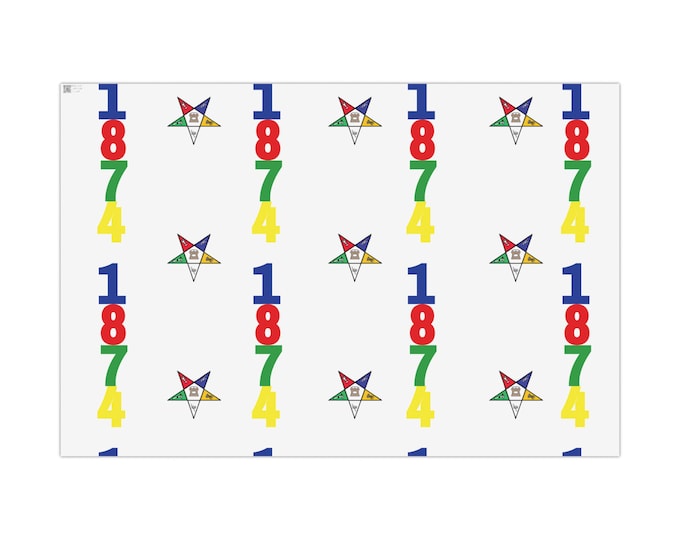 Featured listing image: Eastern Star 1874 Gift Wrap Papers