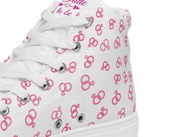 Bride to be high top canvas shoes