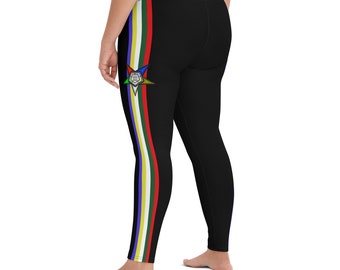 OES Black Side Stripe Yoga Leggings