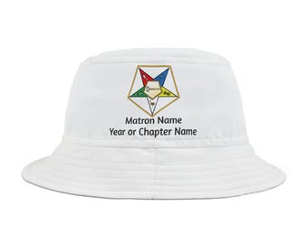 OES Worthy Matron Bucket Hat Personalized
