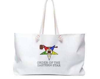 OES Personalized Matron Star #2 Tote Bag pentagon down w/ 2-sided design