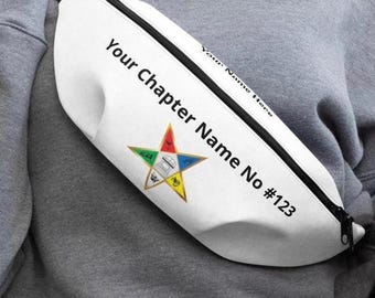 OES Eastern Star Personalized Waist Bag,  pick color!