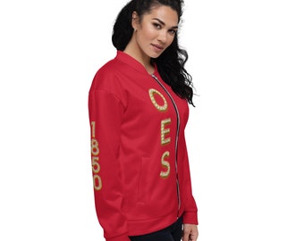 OES /Eastern Star Jacket - Style #2 -Red 1850/1874 Pentagon up or down Star