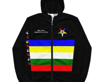 OES Black 5 color stripe Windbreaker 1850 or 1874 -choose Star