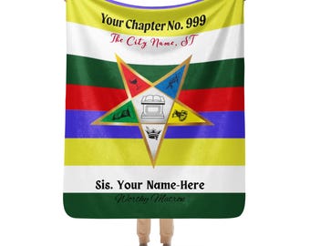 OES Member or Matron Personalized Blanket (specify or provide Star) 60x80