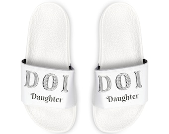 DOI White / Silver Slide Shoes