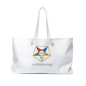Eastern Star Personalized Worthy Matron Tote Bag handbag - w/ 2- sided design