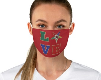 OES 2 red Fabric Face Mask
