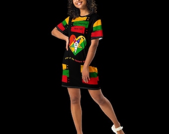 OES  Personalized  Pentagon Down Heart T-shirt dress