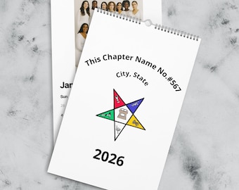 Eastern Star Chapter Wall Photo Calendar (2026)